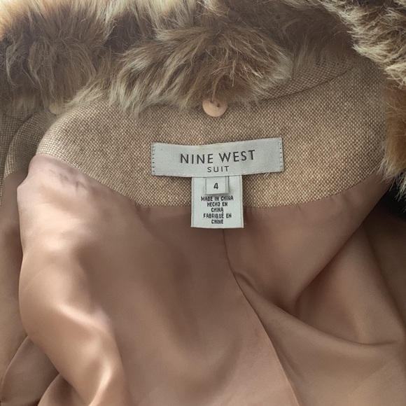 Faux fur-trim wool suit - Picture 8 of 8